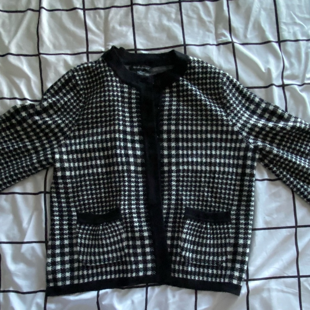 Black and white cardigan